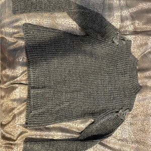 John + Jenn marled sweater with lace shoulder